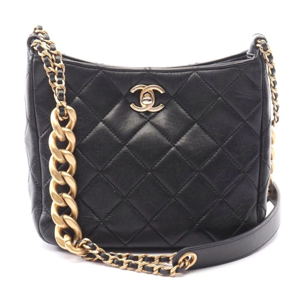 Chanel Lambskin Matelasse Small Hobo Bag